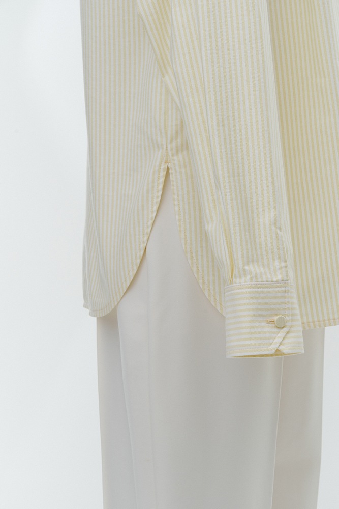 ストライプフリルボザムシャツ