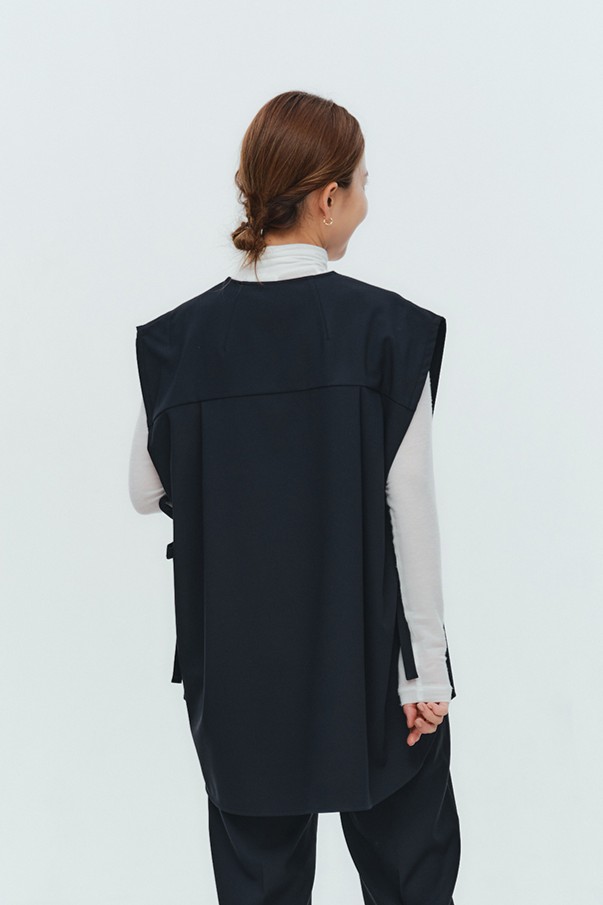 yori shirocon ドライギャバハンサムジレ ハンサムVネックリボンジレ