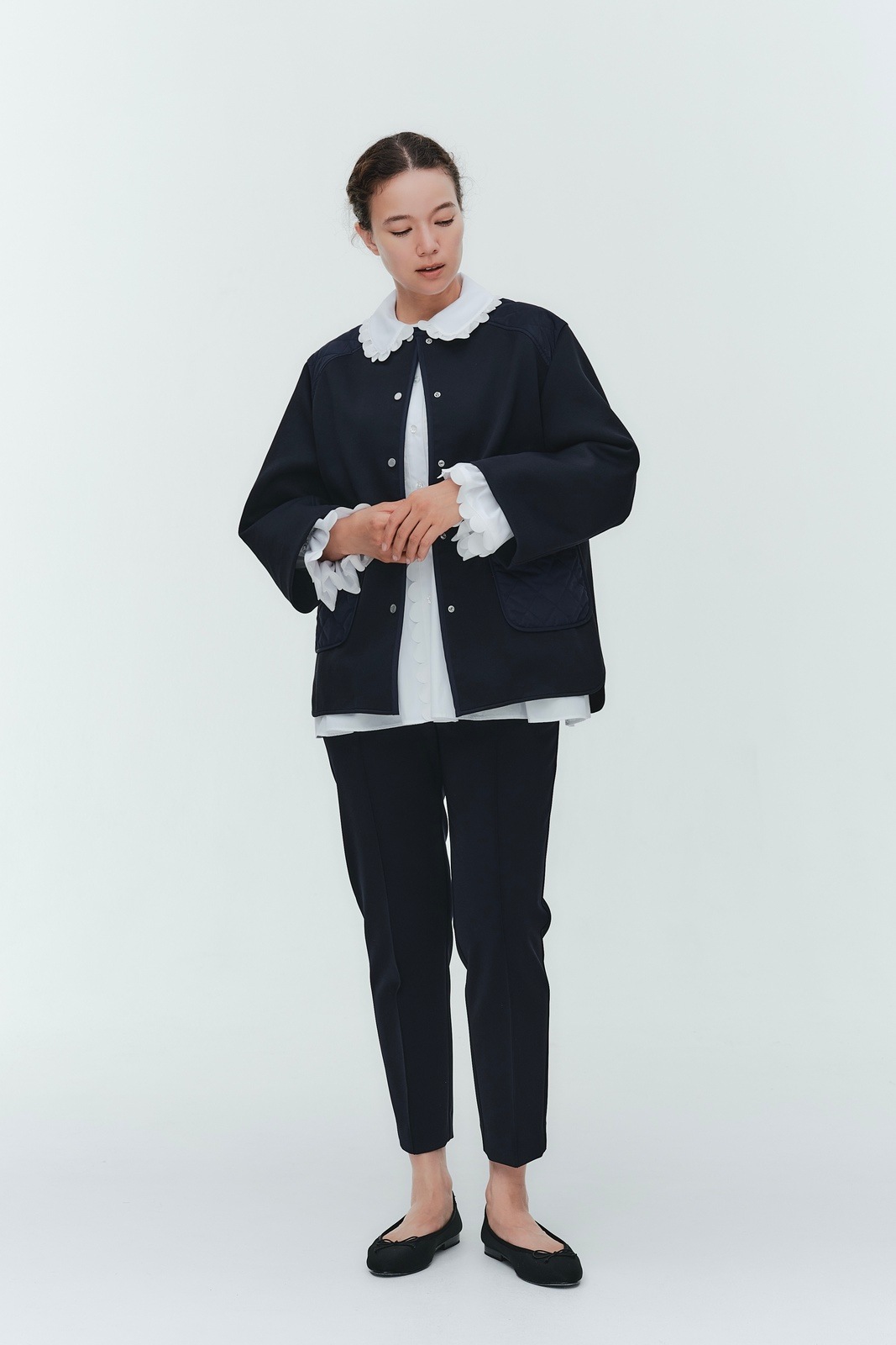 1月下旬発送予定 スカラップトリムブラウス【2026SP】 | 2026SP