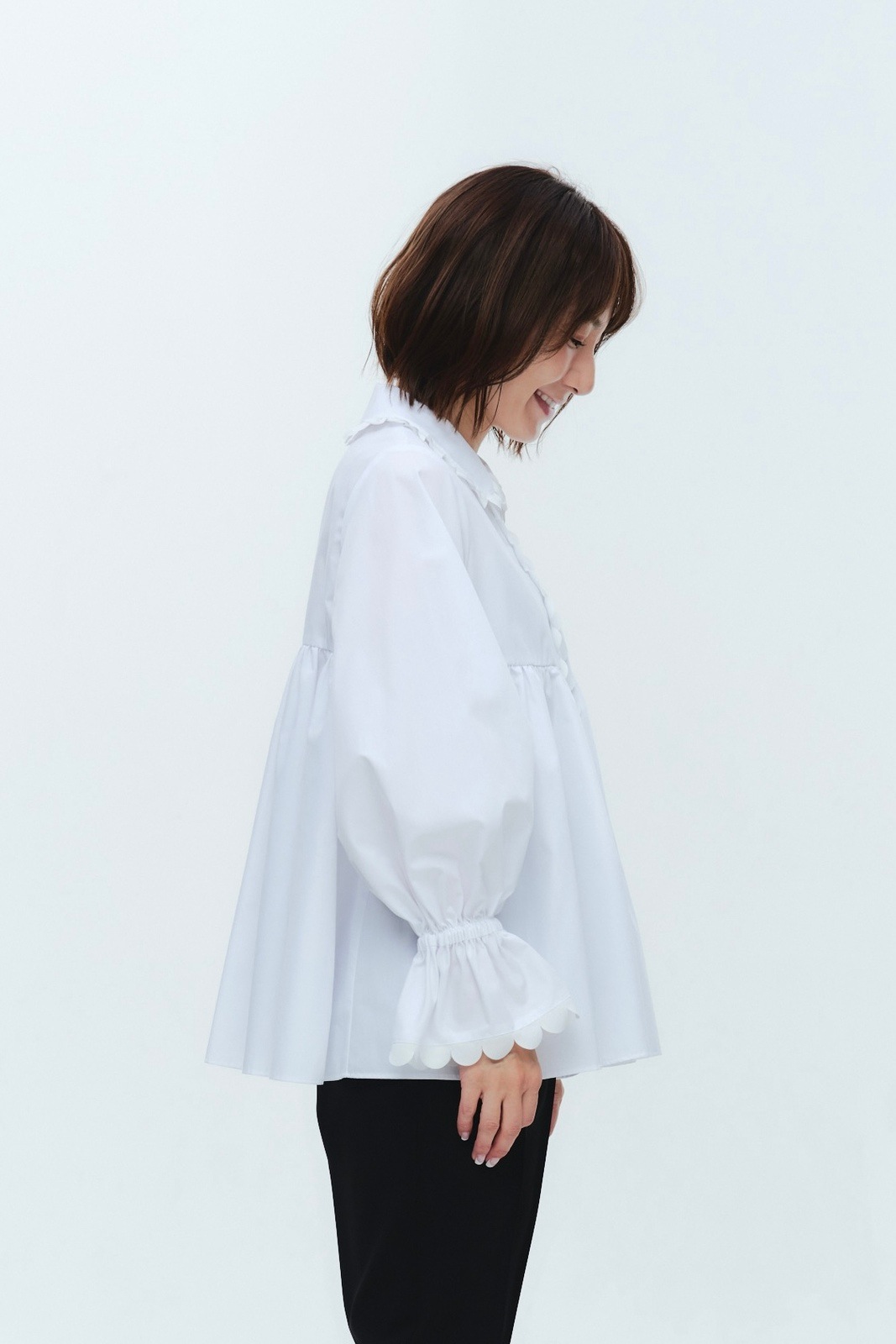 1月下旬発送予定 スカラップトリムブラウス【2026SP】 | 2026SP