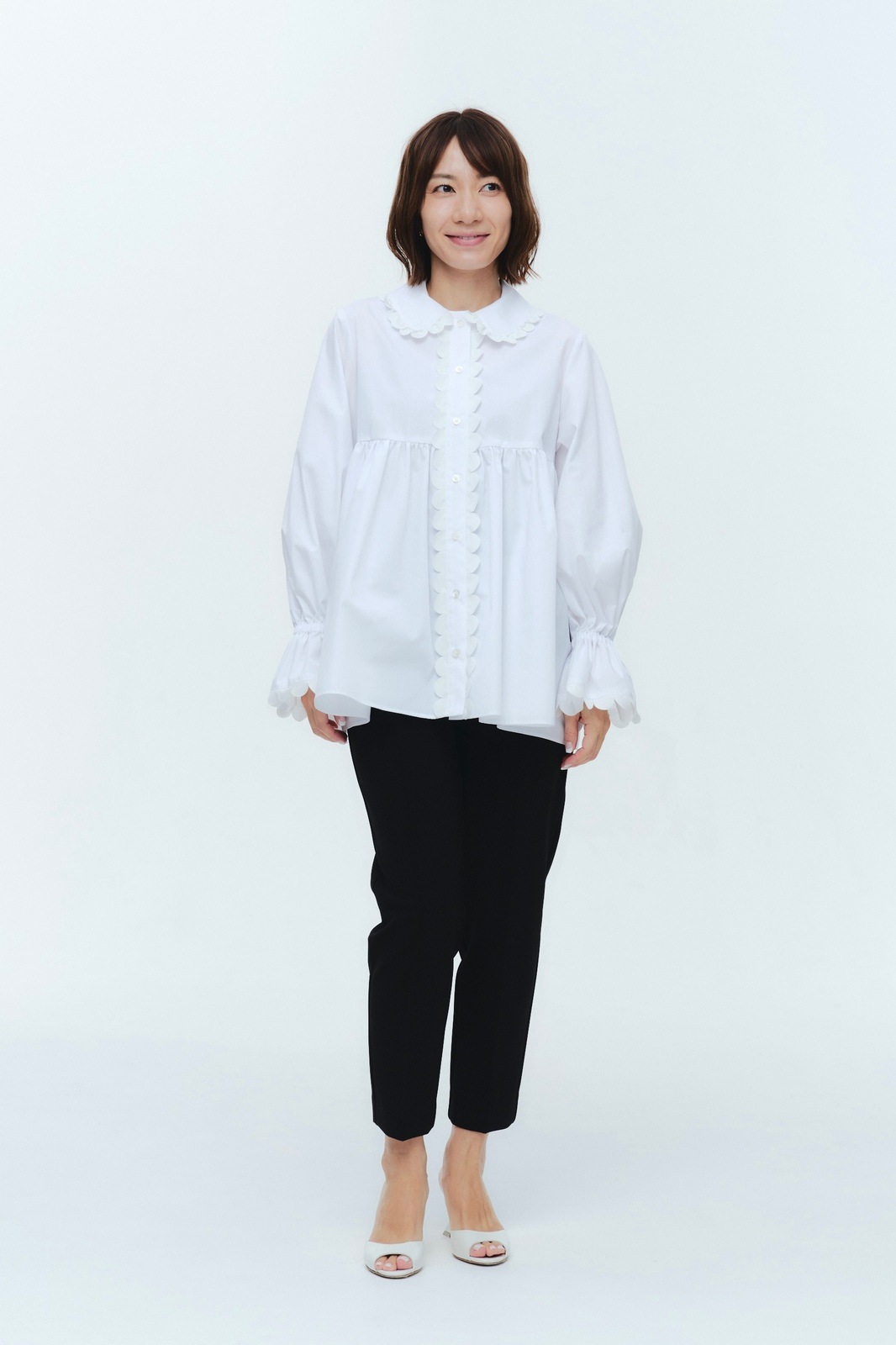 1月下旬発送予定 スカラップトリムブラウス【2026SP】 | 2026SP