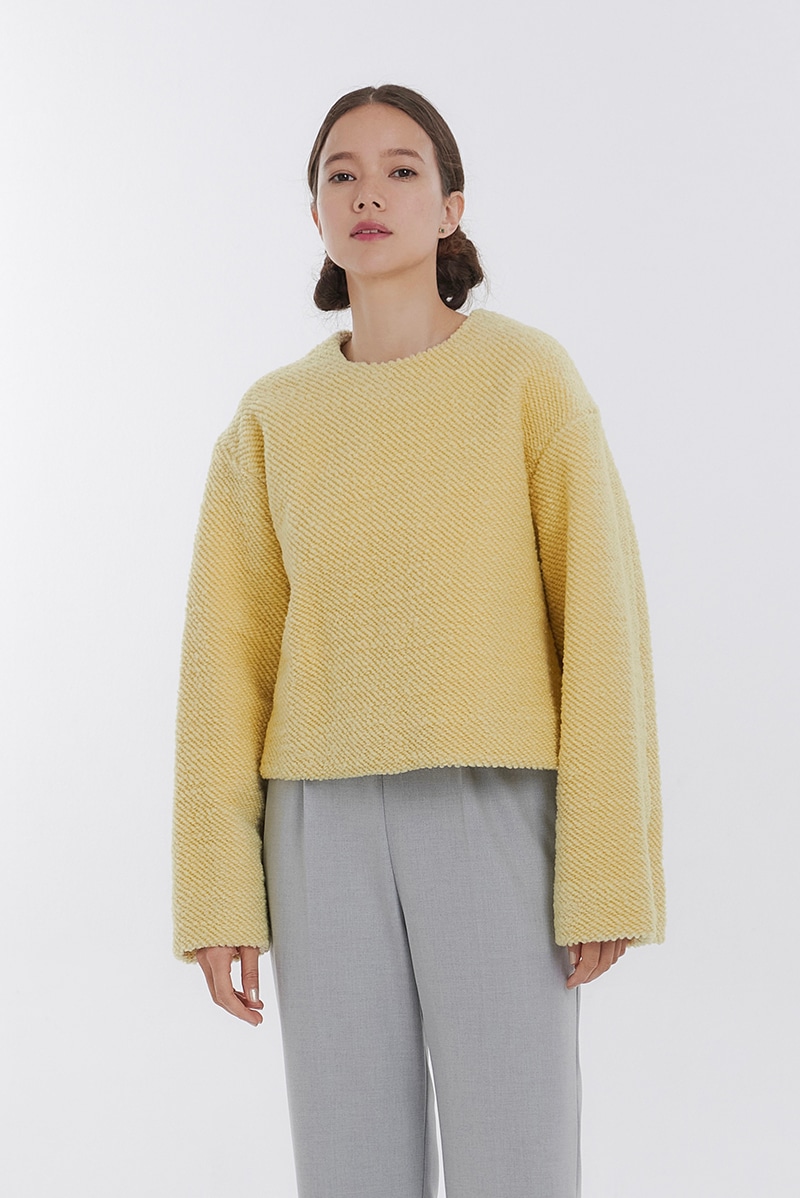 gorurun 編み立てリブ ボンディング プルオーバー ブラック GB0325/KNT12 : Damage Pullover Knit / ダメージプルオーバー