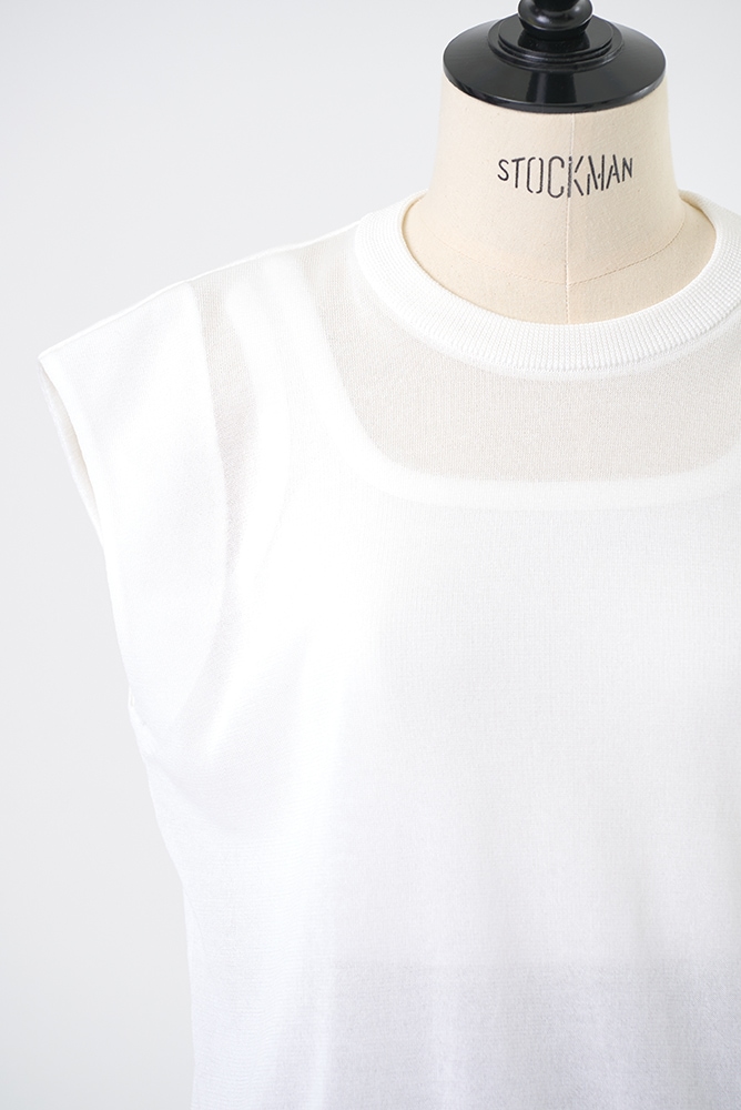 定価以下♡yori2024 シャーベットニットノースリーブ　タグ付き 7月上旬発送予定 シャーベットニットノースリーブ【shichaku