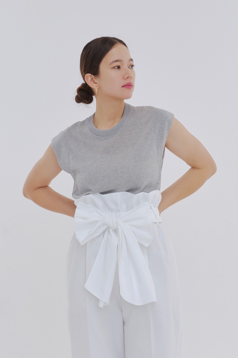 定価以下♡yori2024 シャーベットニットノースリーブ　タグ付き 7月上旬発送予定 シャーベットニットノースリーブ【shichaku