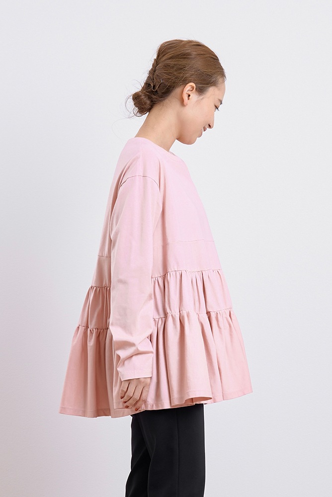 【新品未開封】yori ティアードカットソー ピンク ティアードカットソーピンクヨリyori