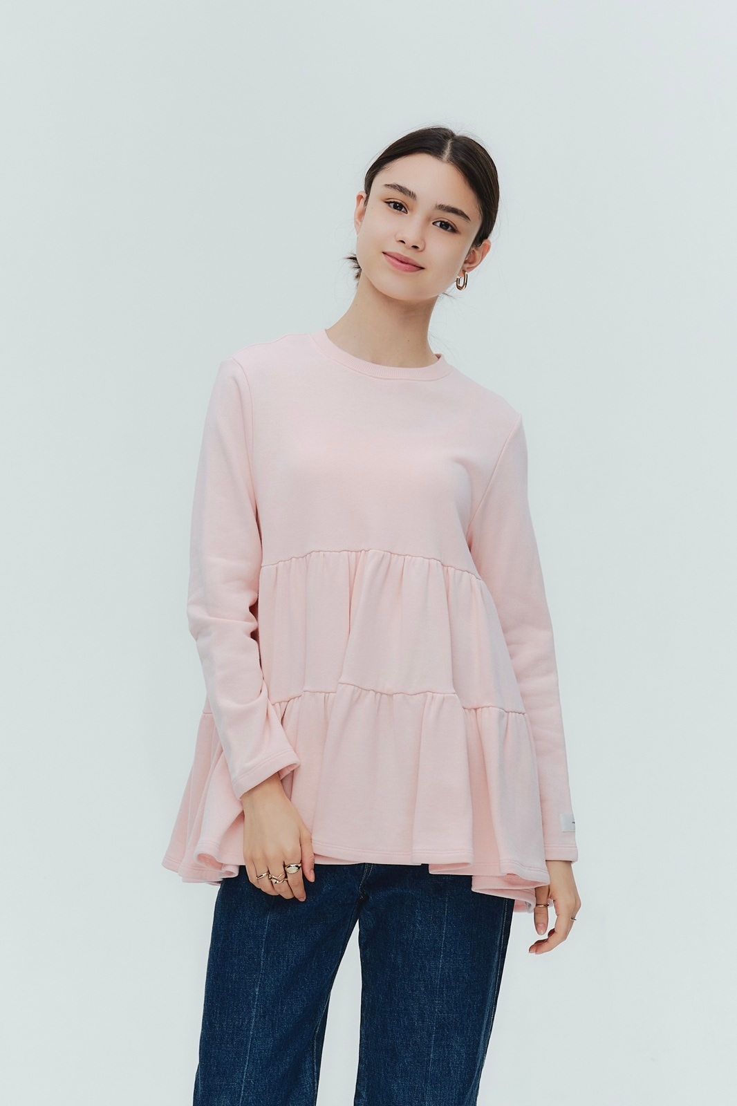 yoriヨリ　裏毛ティアードカットソー ティアードカットソー | all item| yori