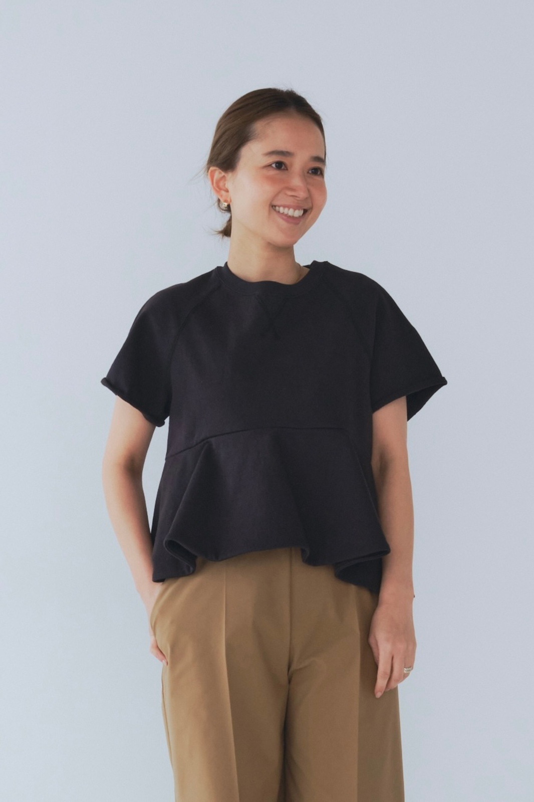 肌触りがいい ドライコンパクト裏毛フレアTee【2025SM】 yori item| all | トップス