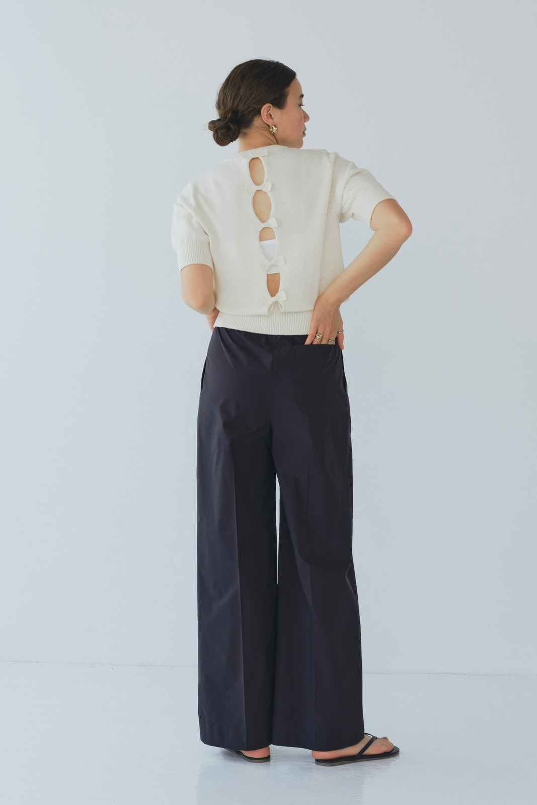 yori バックリボンショートスリーブニット38 バックリボンショートスリーブニット【2025SM】 | all item| yori