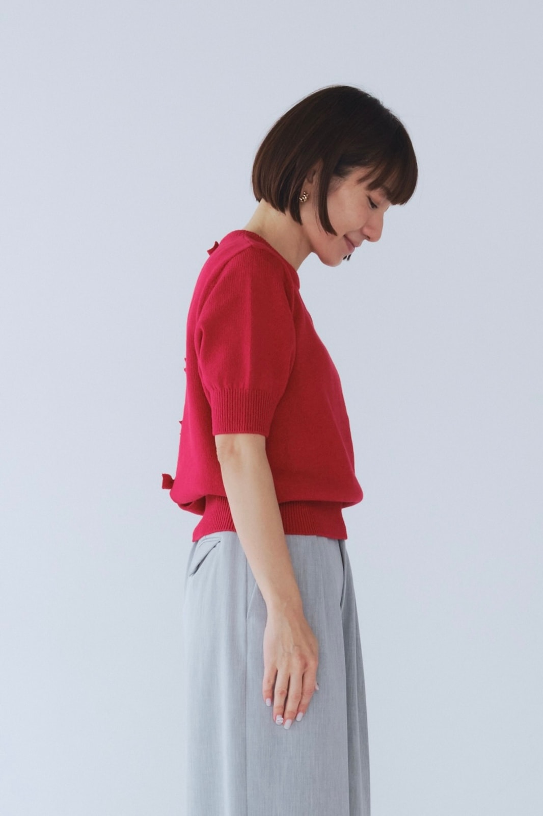 yori バックリボンショートスリーブニット バックリボンショートスリーブニット【2025SM】 | all item| yori