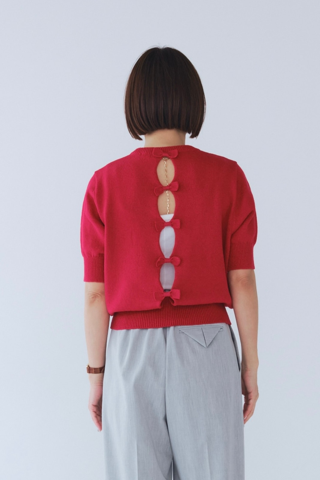 バックリボンショートスリーブニット【2025SM】 | all item| yori