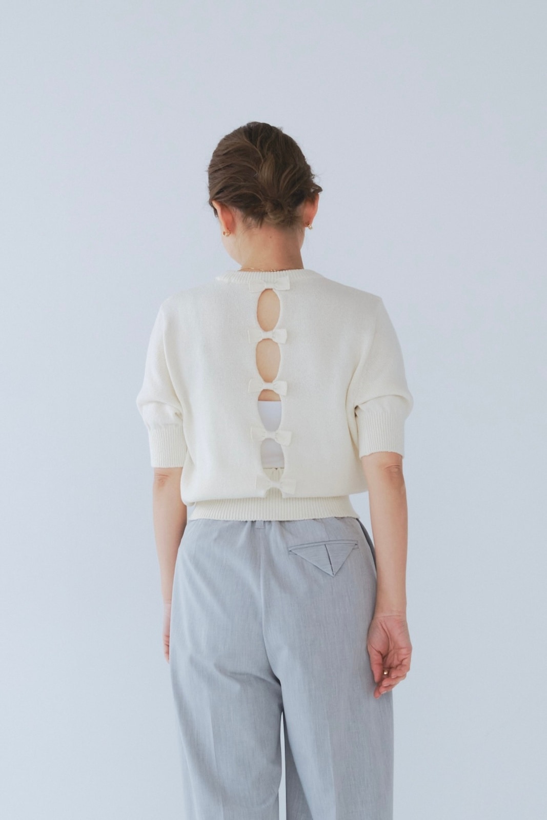 バックリボンショートスリーブニット【2025SM】 | all item| yori