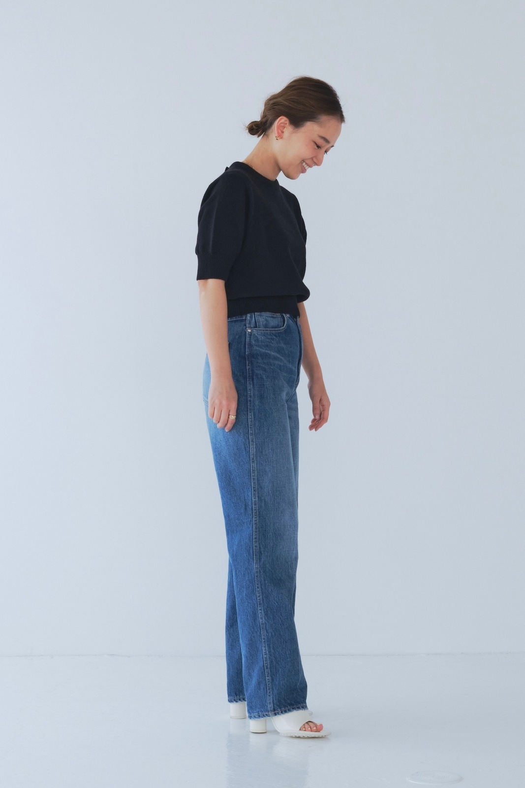 新品未使用 yori ヨリ バックリボンショートスリーブニット