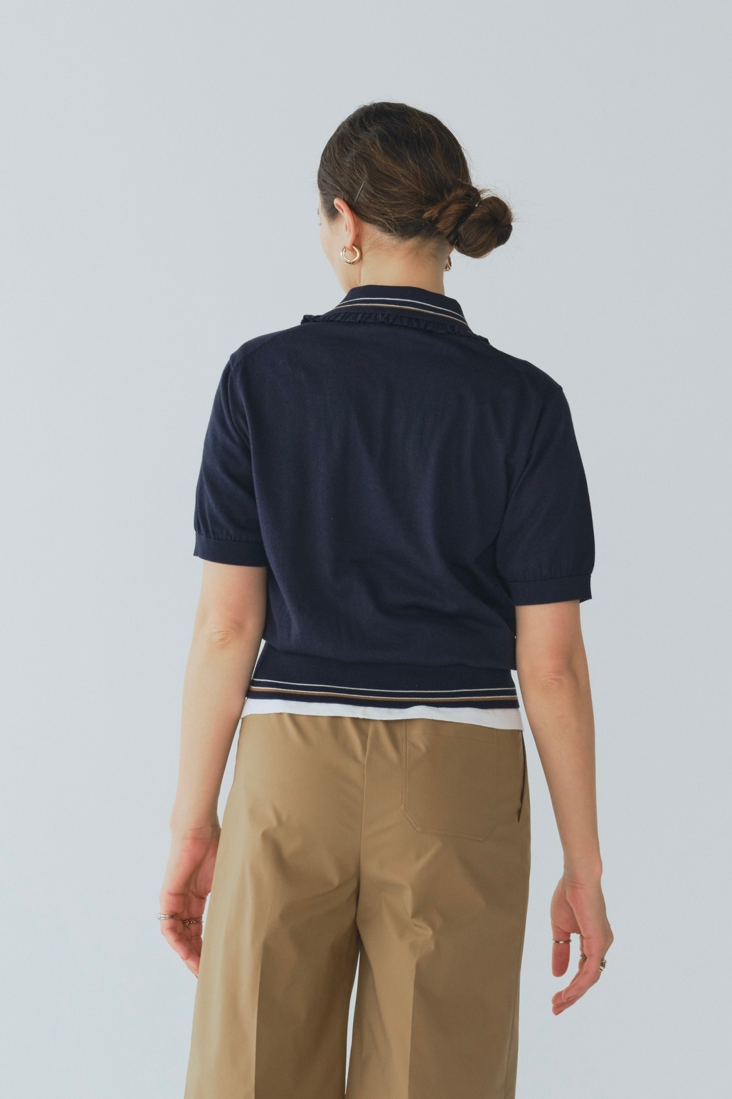 orimi ニットポロ ミニフリルポロニット【2025SM】 | all item| yori