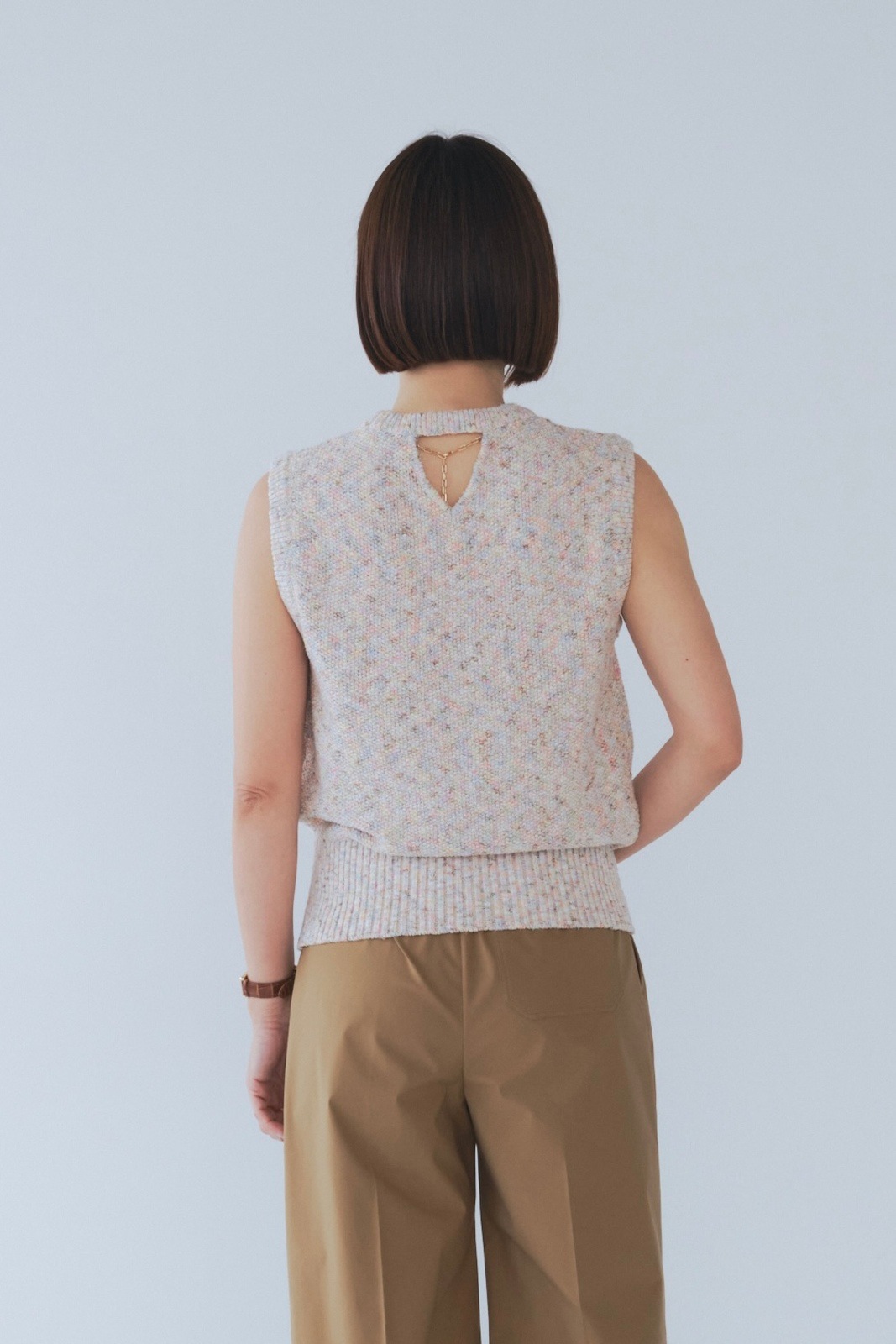 入手困難✨ ヨウジヤマモト タンクトップ ニット セーター レディース ゴールド マーブルニットタンク【2025SM】 | all item| yori