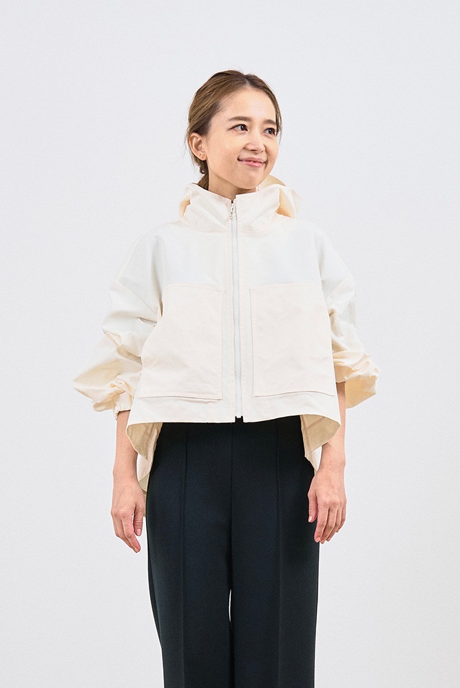 yori 撥水ハードブルゾン　アイボリー36（美品） yori 撥水ハードブルゾン アイボリー 36 新品未使用 - メルカリ