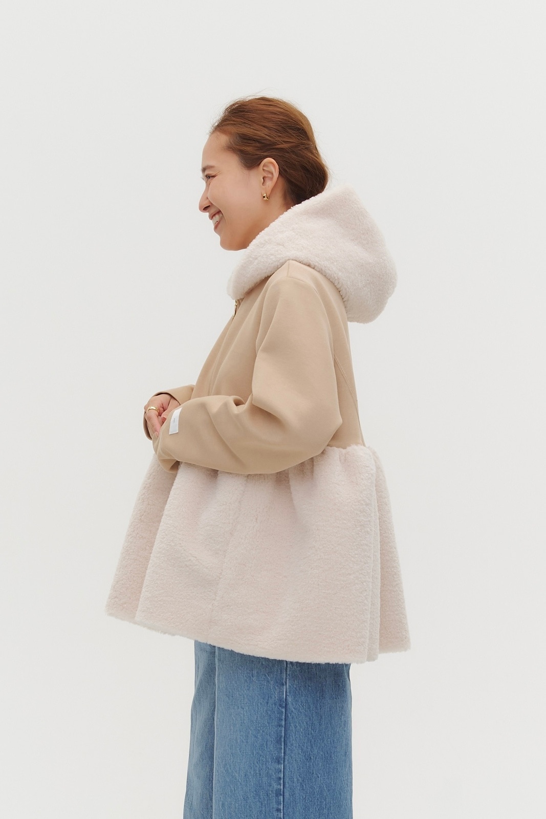 yori もこもこボアカットソーパーカー popupshop】もこもこボアカットソーパーカー【後日配送】 | 3