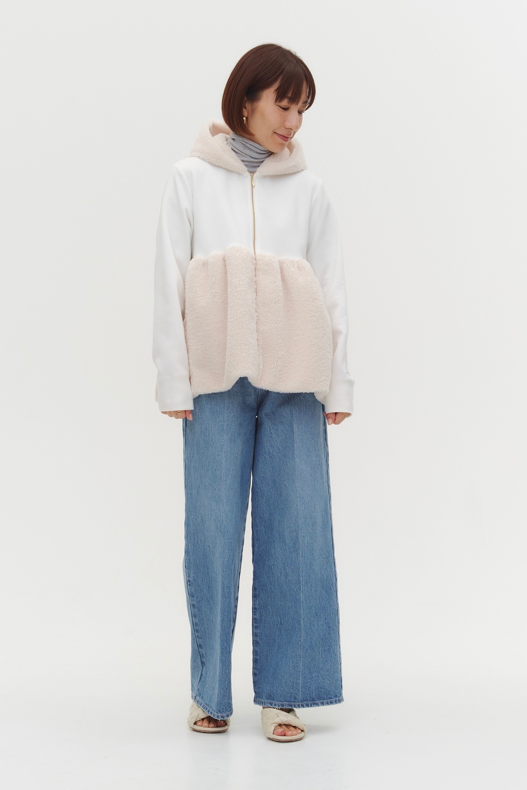 もこもこボアカットソーパーカー yori popupshop】もこもこボアカットソーパーカー【後日配送】 | 3