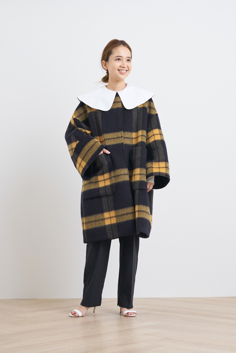 yori シャギーチェックコート 【公式通販】