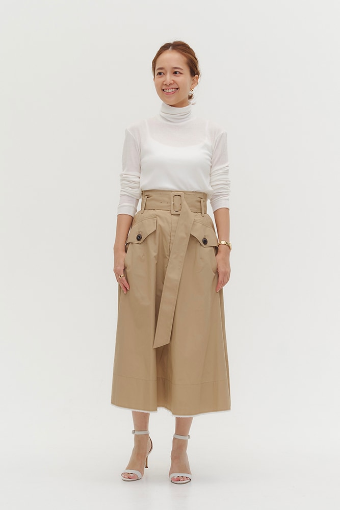 popupshop】ベルト付チノフレアスカート【会場お渡し】 | 3