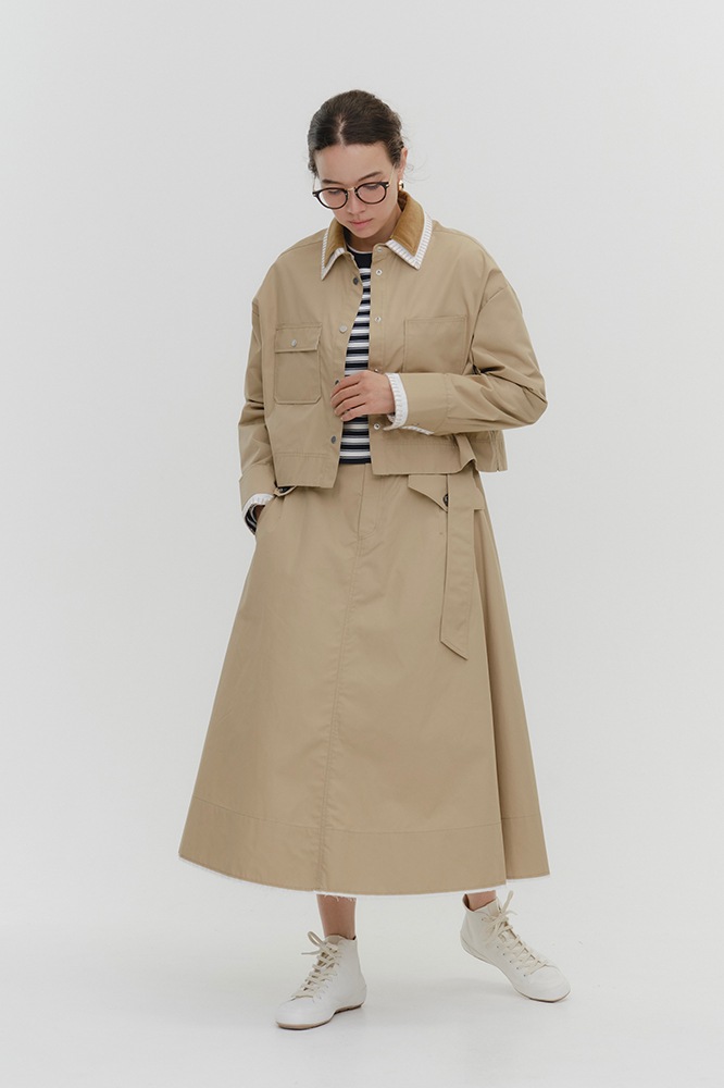 yoriヨリ　ベルト付チノフレアスカート popupshop】ベルト付チノフレアスカート【会場お渡し】 | 3