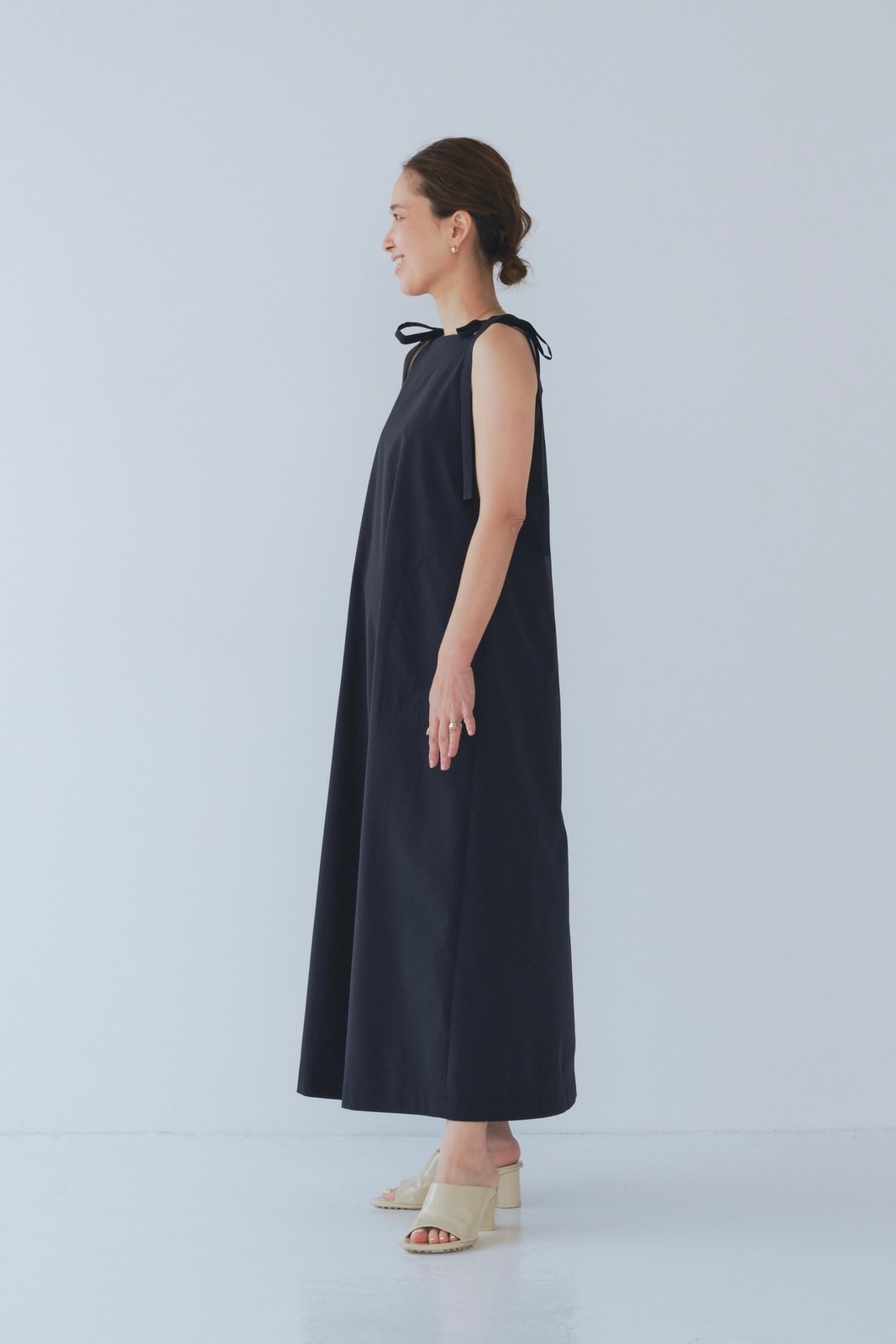 yori ヨリ　UVショルダーリボンワンピース【2025SM】 7月上旬発売予定 UVショルダーリボンワンピース【2025SM