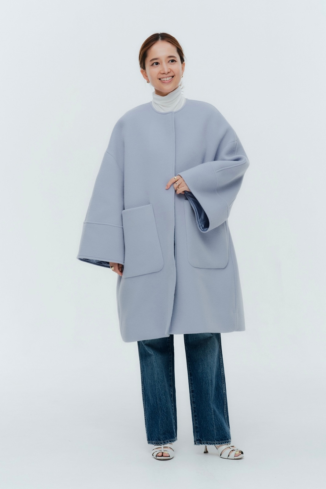 yori ノーカラーウールコート ウールノーカラーコート | all item| yori