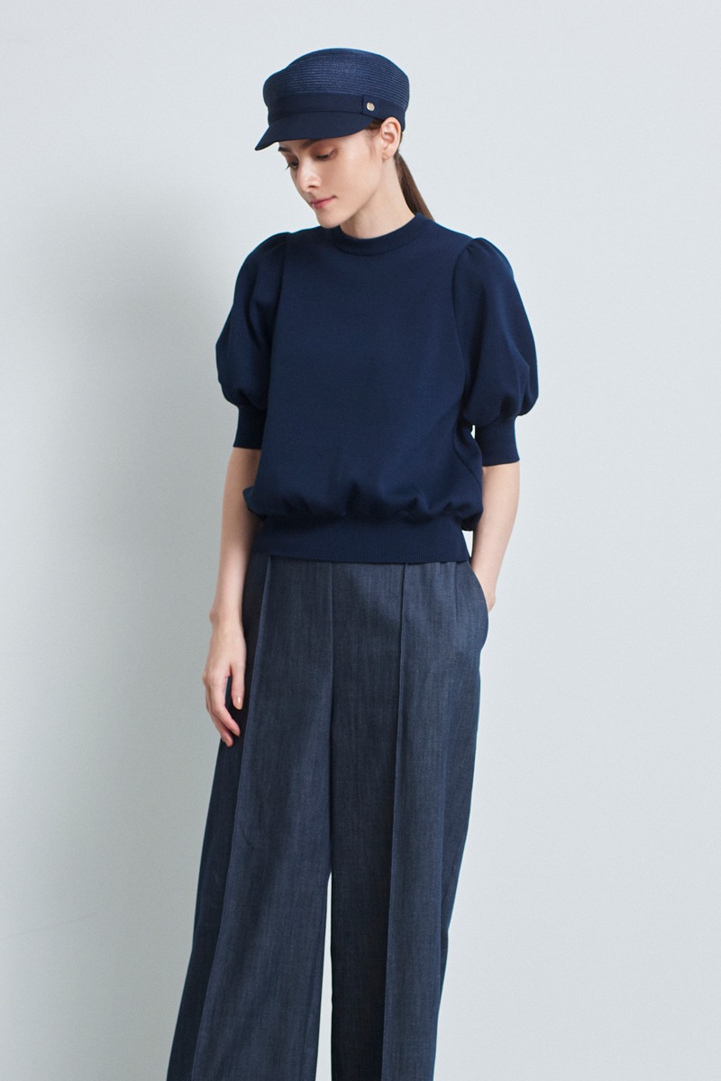 コットンパフスリーブニット【2022SP】 | 2022 SP Collection | yori コットンパフスリーブニット【2022SP】 | 2022 SP Collection | yori