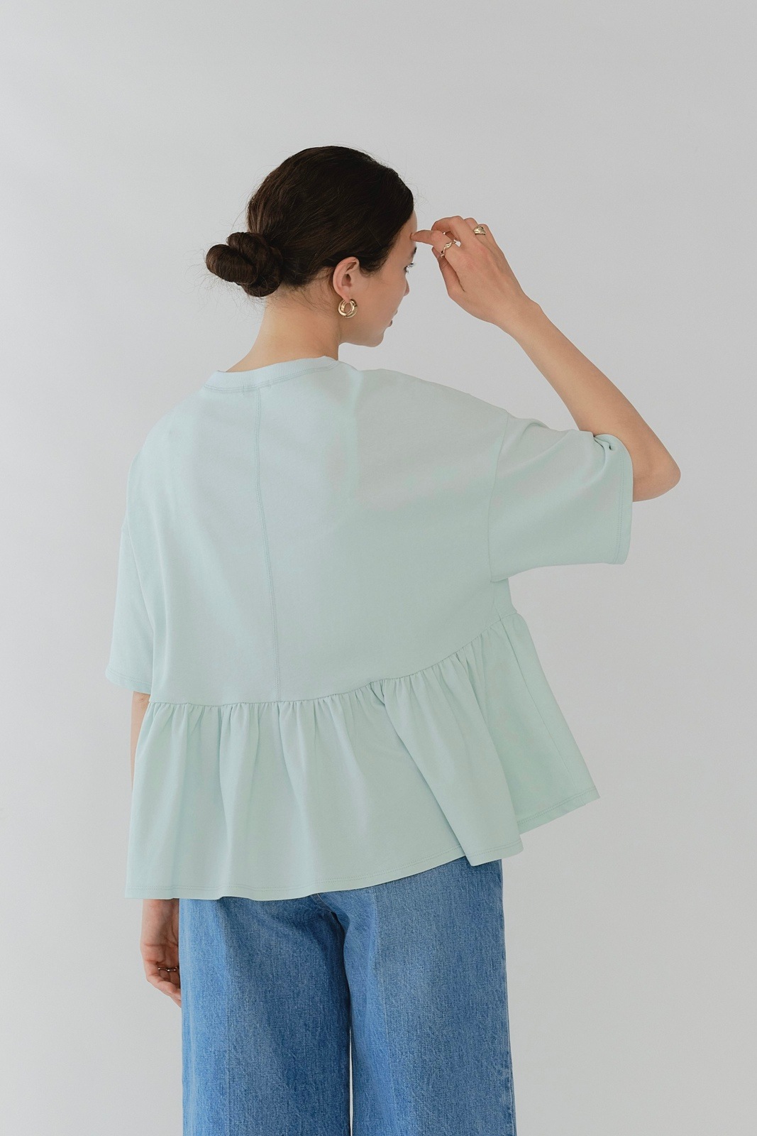 タグ付き新品　yori　シャーベットフリルカットソー　サーモンピンク シャーベットフリルカットソー | all item| yori