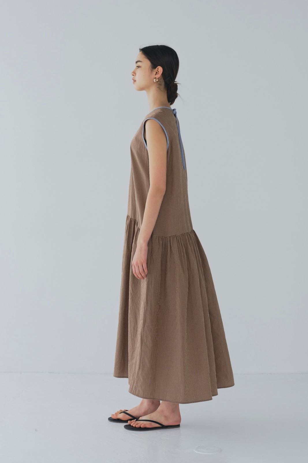 ETEREVE チェックワンピース コットンチェックワンピース7/28pm12:00~発売 | 7/28pm12:00