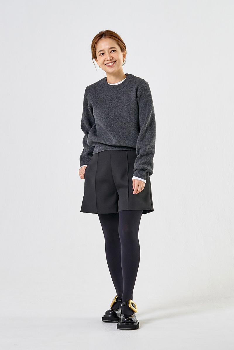 新品♡yori ヨリ トリプルクロスショートパンツ2024AW 34 ブラック トリプルクロスショートパンツ | all item| yori