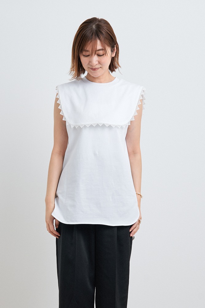 ンやワンピ】 yori カラーレースカットソーの通販 by pipi's shop 売り出し純正 yori カラーレースカットソー Tシャツ/カットソー(半袖/袖なし)