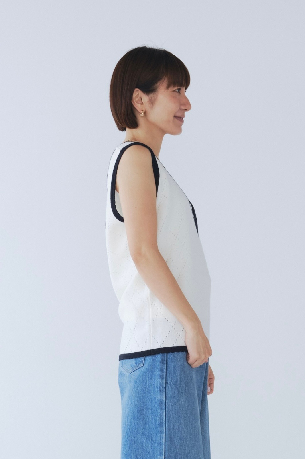 Yori ヨリ Vネックニットミニジレ【2025SM】 38サイズ Vネックニットミニジレ【2025SM】 | all item| yori