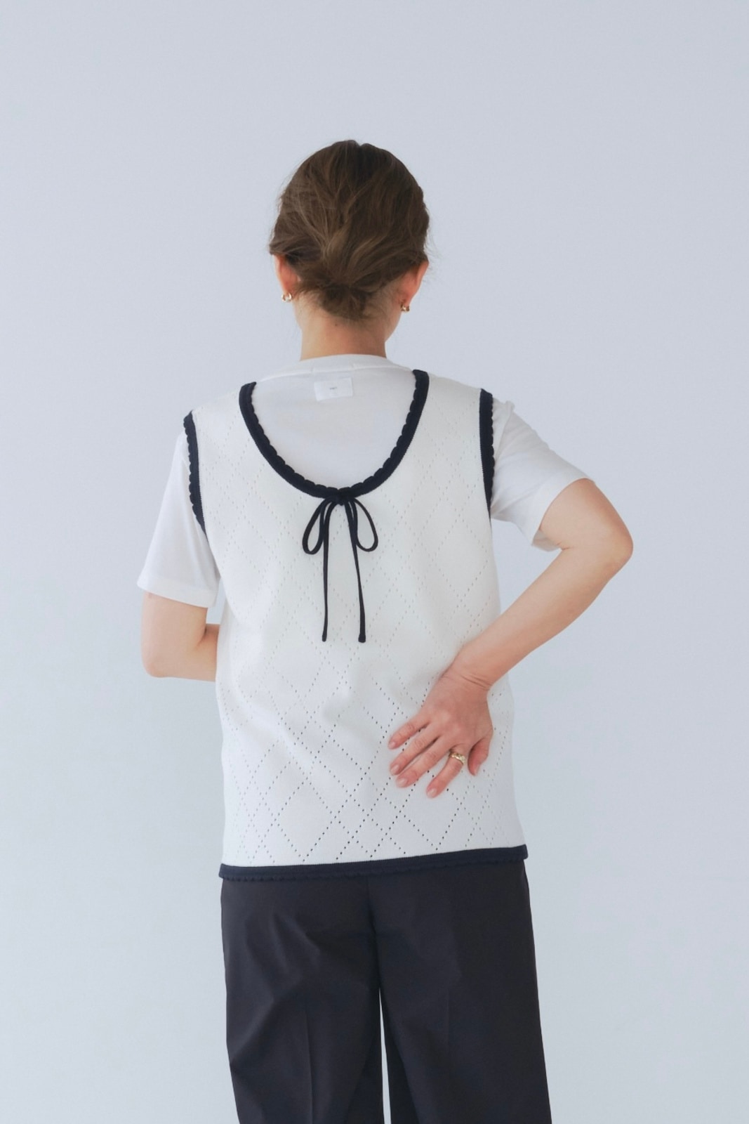 Yori ヨリ Vネックニットミニジレ【2025SM】 38サイズ Vネックニットミニジレ | all item| yori