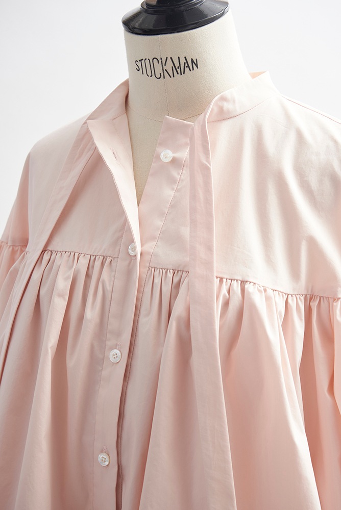 美品yori リボンバルーンブラウス ピンク ヨリ 2024SP