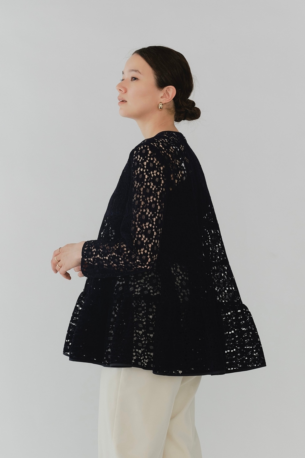 yori フロッキーレースシャツ【2025AW】 フロッキーレースシャツ【2025AW】 | all item| yori