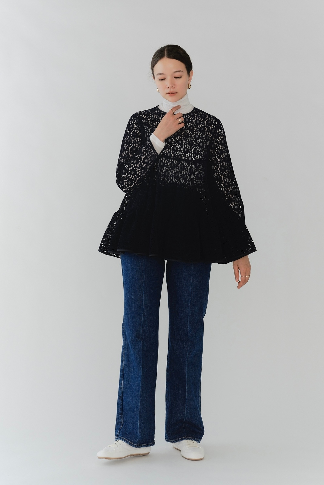 【新品　未使用】　yori フロッキーレースシャツ　2025AW フロッキーレースシャツ【2025AW】 | all item| yori