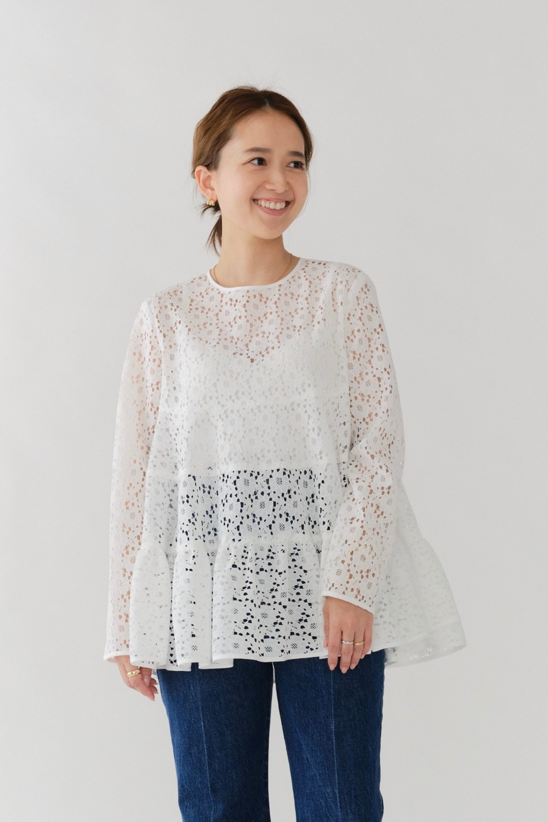 yori フロッキーレースシャツ【2025AW】 フロッキーレースシャツ【2025AW】 | all item| yori