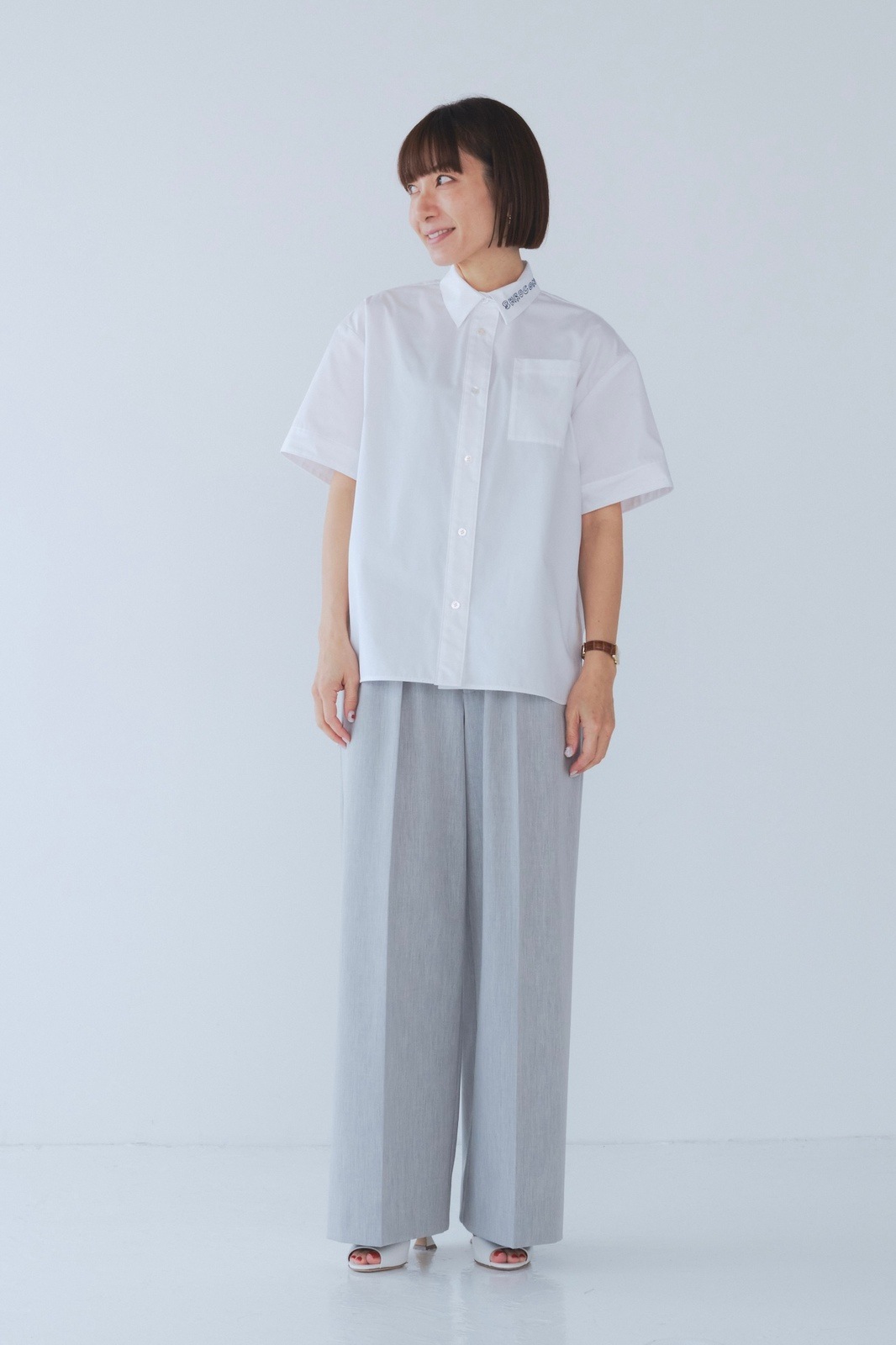 shiroconウエストリボンダブルタックパンツ | 2025 SM