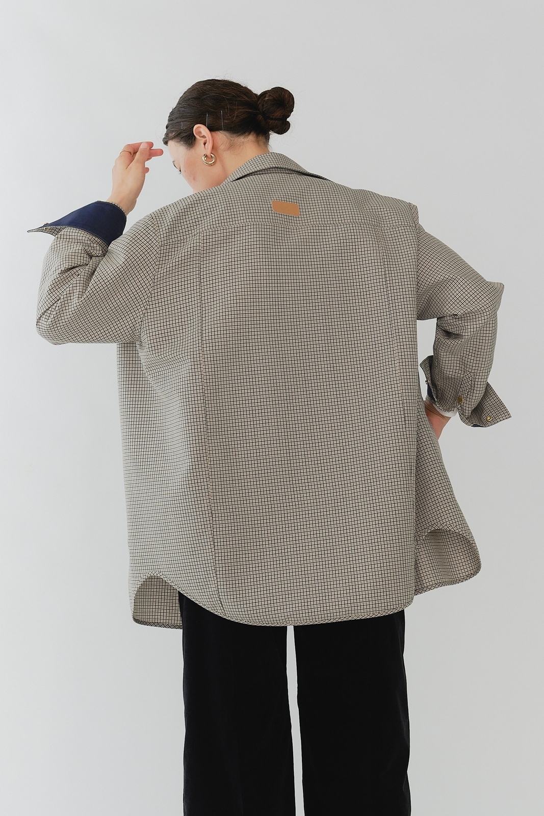 yori コットンチェックジャケット yori コットンチェックジャケット