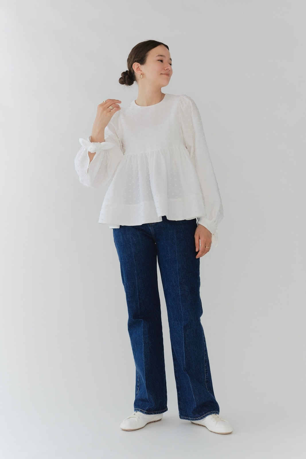 ドロワー　2025ssパフィーノーカラーブラウス３６ trim_ofnls_item84d12f36ff1211e