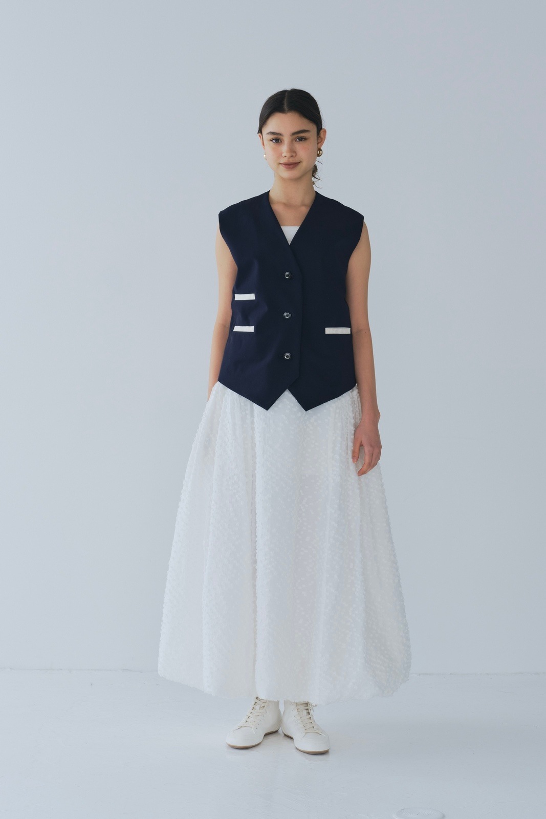 ★美品★2024年モデルHORN GARMENT 総柄　スカート　サイズ　40 DOT JACQUARD DRESS – Shinzone