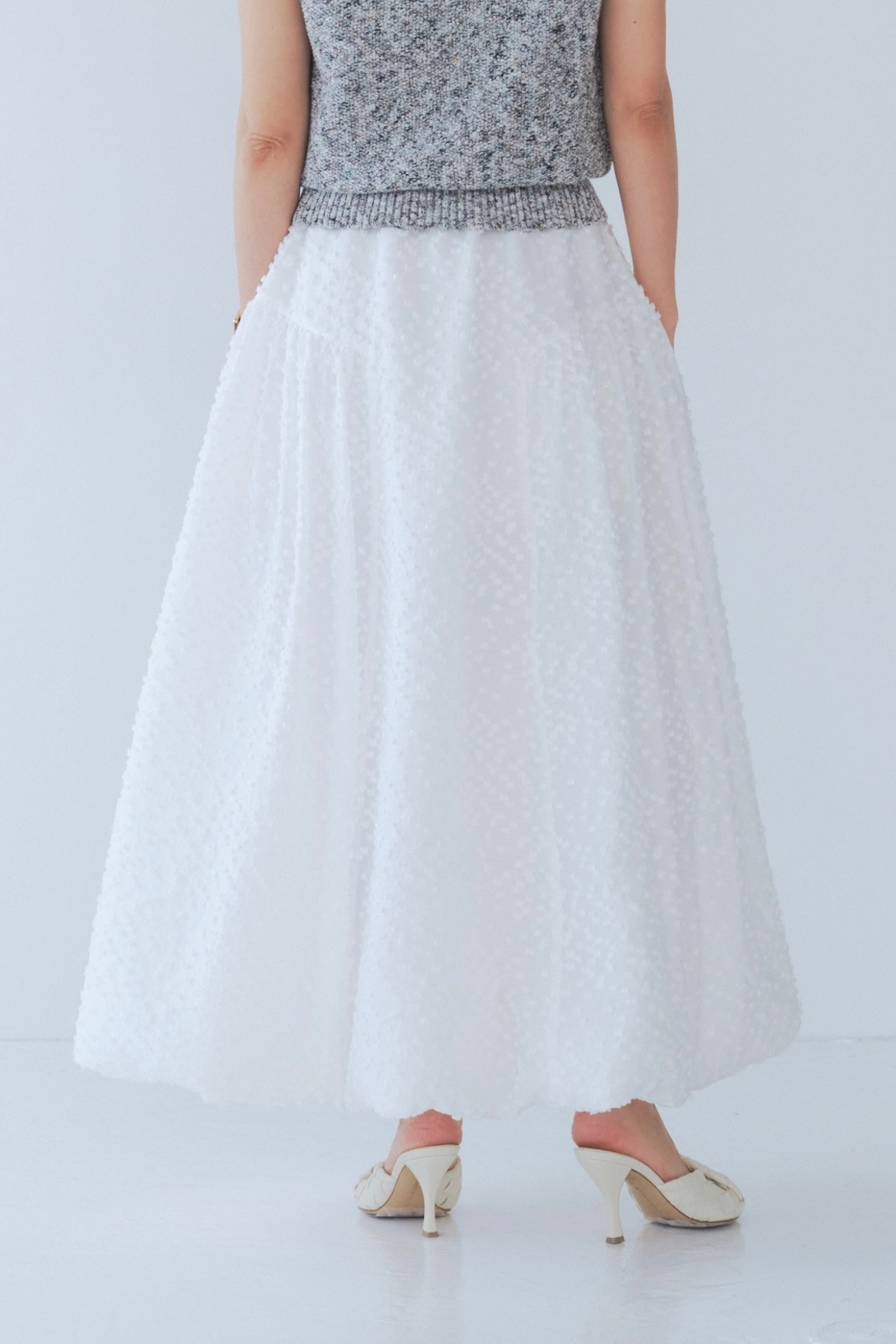 【週末限定価格】yori shirocon downyシフォンスカートサイズ36 shirocon downyシフォンスカート | 2025 SM Collection| yori