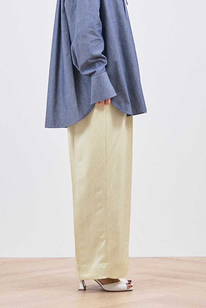 アセテートサテンワイドパンツ | 2024 SP Collction| yori 