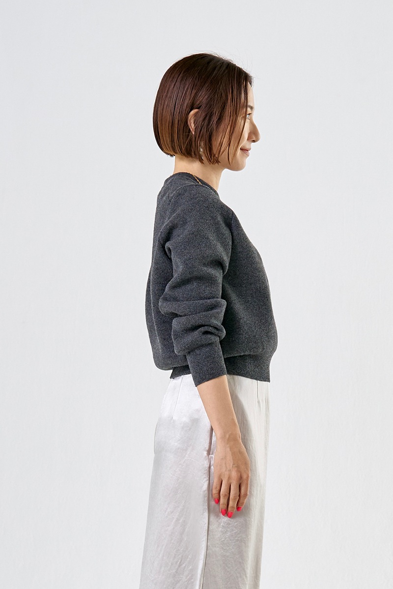 新品タグ付✨ MHL. ウール混クルーネックニット レンガ II 日本製 バイカラークルーネックニット | tops| yori