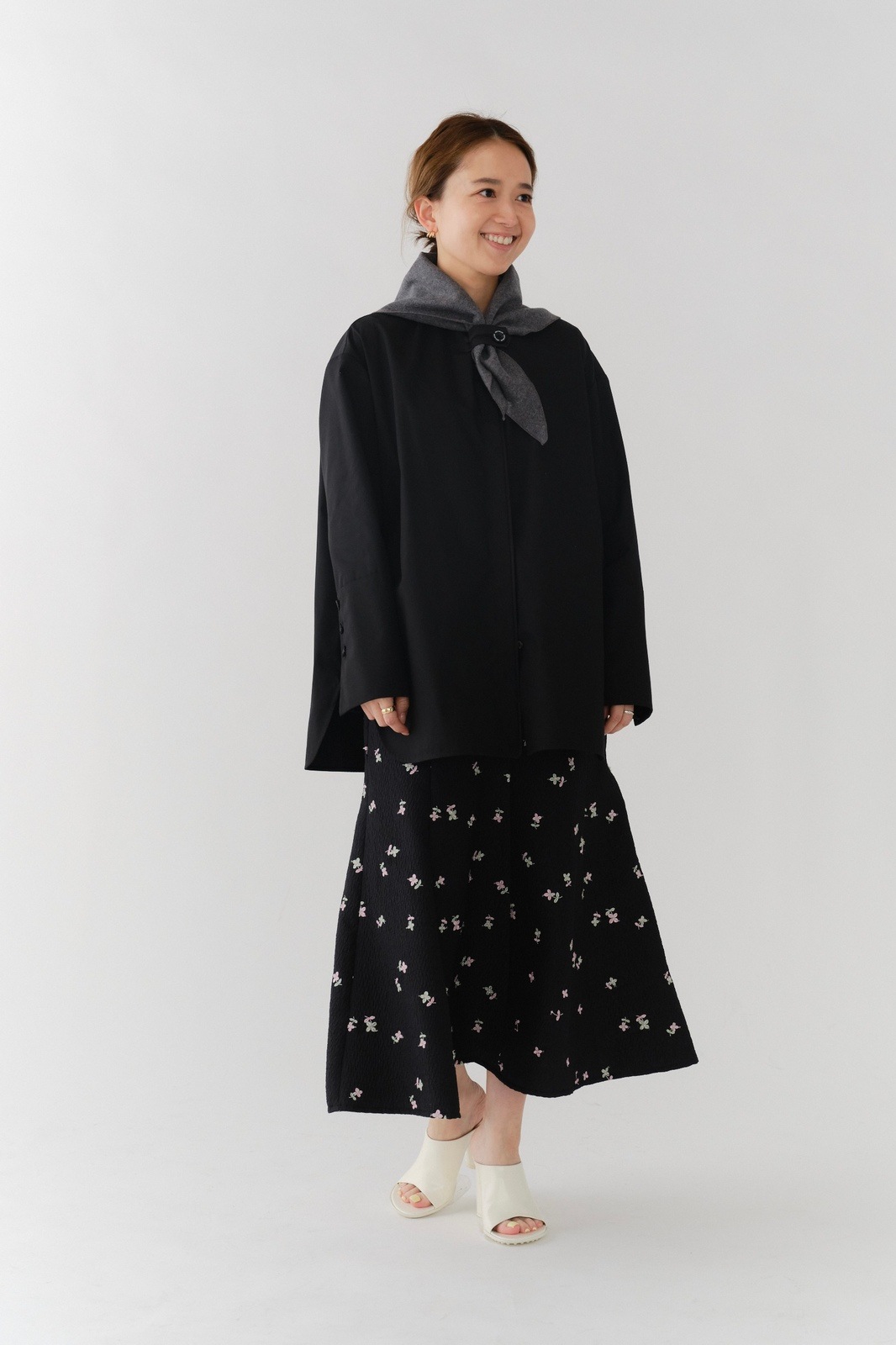 9月下旬発送予定 フクレ刺繍フレアスカート【2025AW】 | 2025 AW