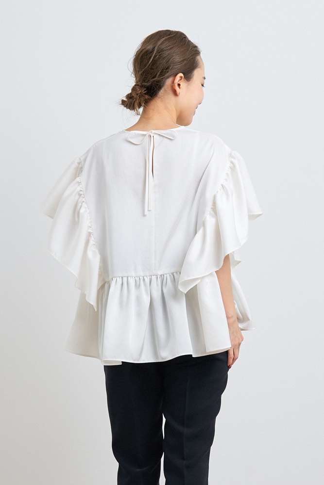 バックリボンサテンブラウス【2022SM】 | 2022SM Collection | yori バックリボンサテンブラウス【2022SM】 | 2022SM Collection | yori