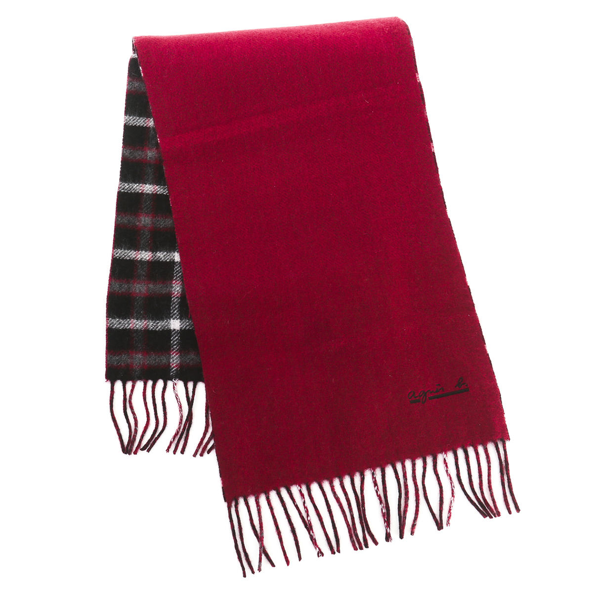 超ポイントバック祭 マフラーメンズ レディース アニエスベー マフラーウール ブランド 人気 リバーシブル ファッション雑貨 おしゃれ 暖かい クリスマスプレゼント 無地 ストール Tonna Com