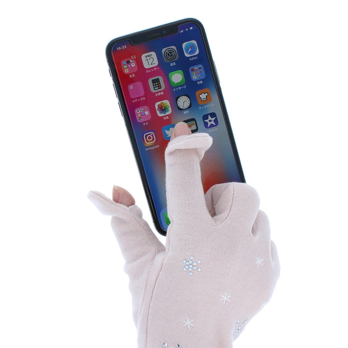 ローラアシュレイ レディース 人気ブランド アクリルテンセル ジャージ手袋 柔らか 五本指 雪柄 スノウフレイク プレゼント 人気ギフト 手袋 レディース ローラ アシュレイ ヨークスオンライン本店 手袋と服飾雑貨の専門店