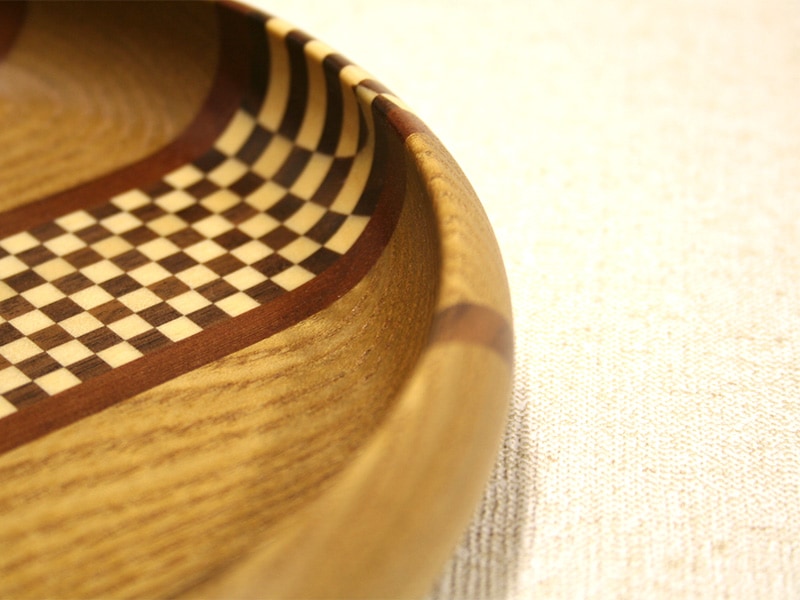 ムク6寸菓子器 | 寄木細工 丸盆 | 寄木細工専門店 箱根丸山物産