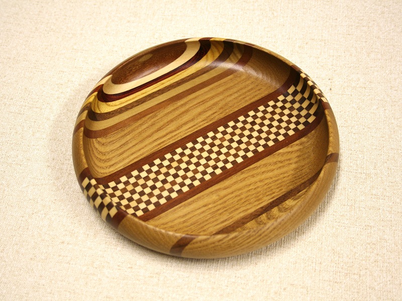 ムク6寸菓子器 | 寄木細工 丸盆 | 寄木細工専門店 箱根丸山物産
